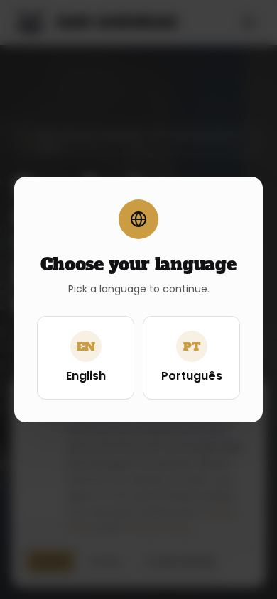 San Andreaz Cutz language choice on a mobile screen